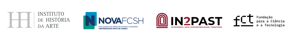 Logos de instituições: Instituto de História da Arte, NOVA FCSH, IN2PAST e Fundação para a Ciência e Tecnologia.
